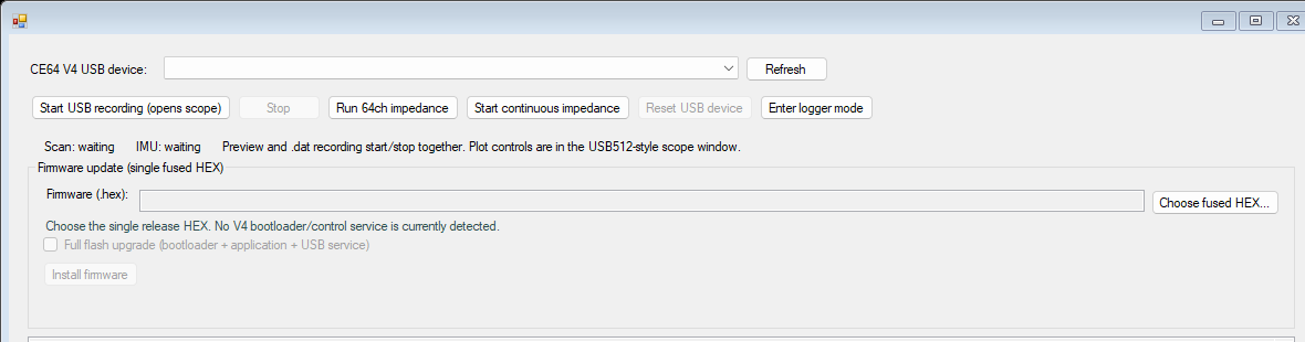 WILD Console CE64 V4 USB controls